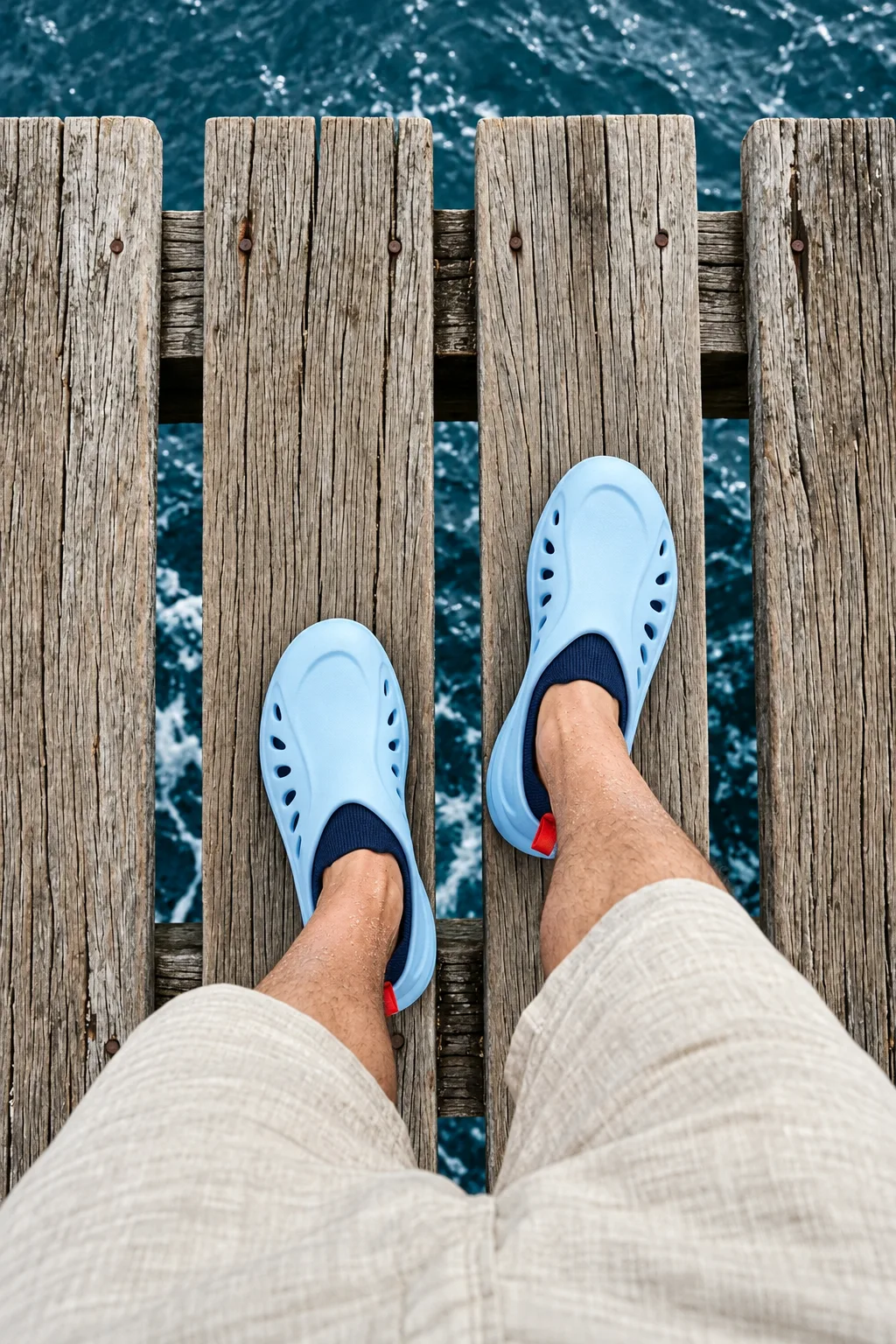 Float in Sky on the boards of a pier