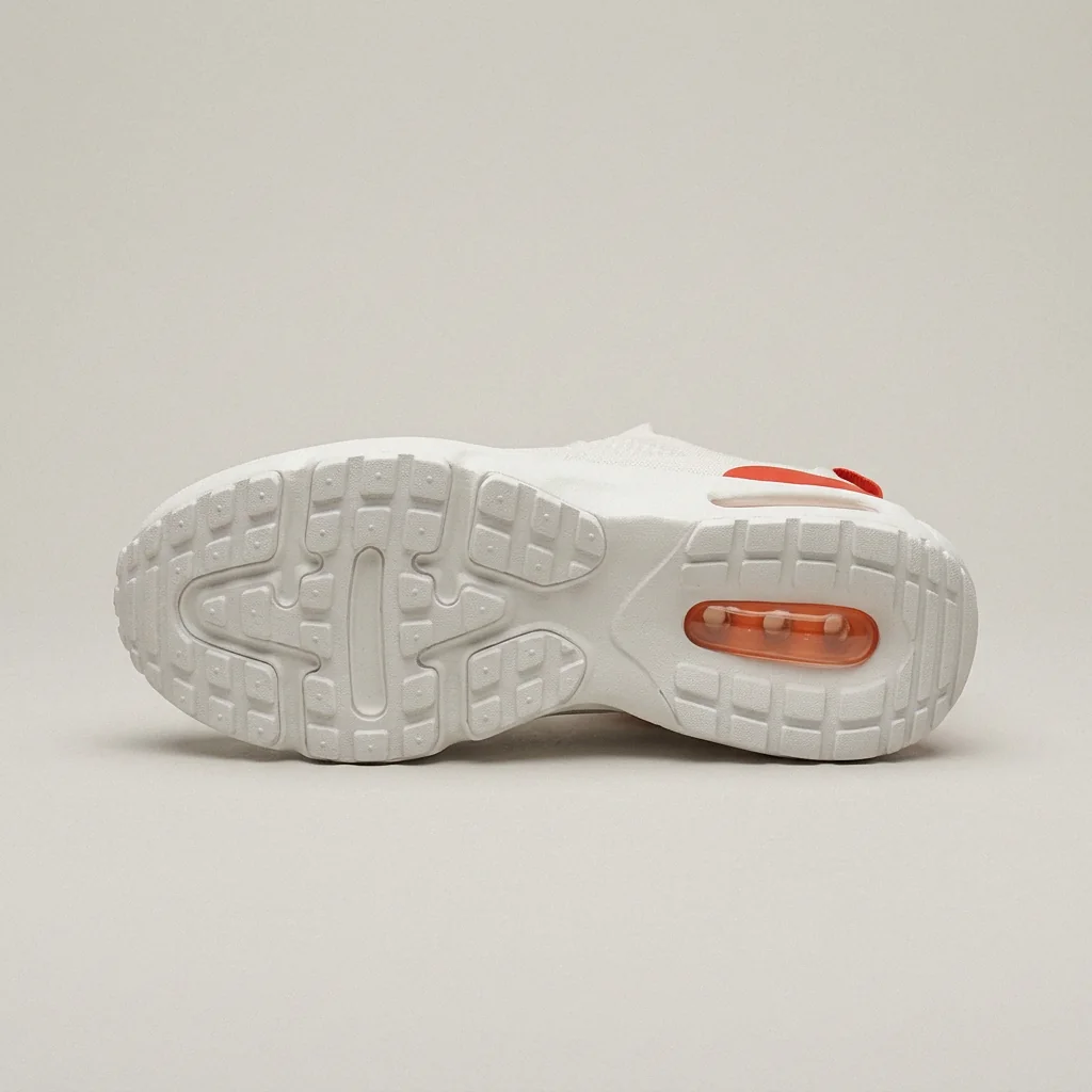 City Knit in Chalk / Tomato, the outsole
