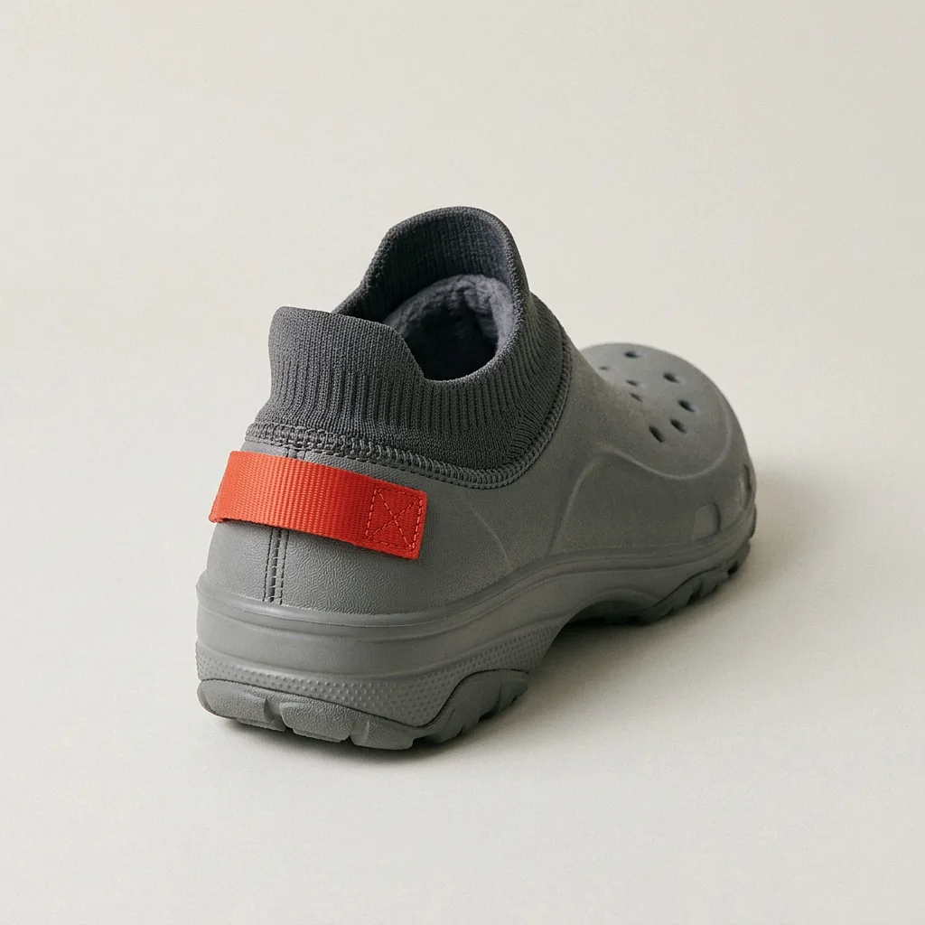 Float Knit in Grey, from the heel