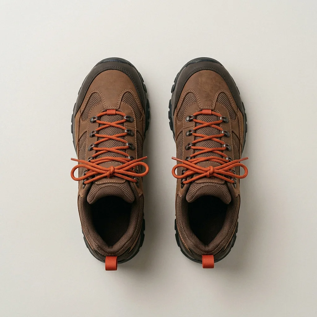 Hiker in Brown / Orange, from above