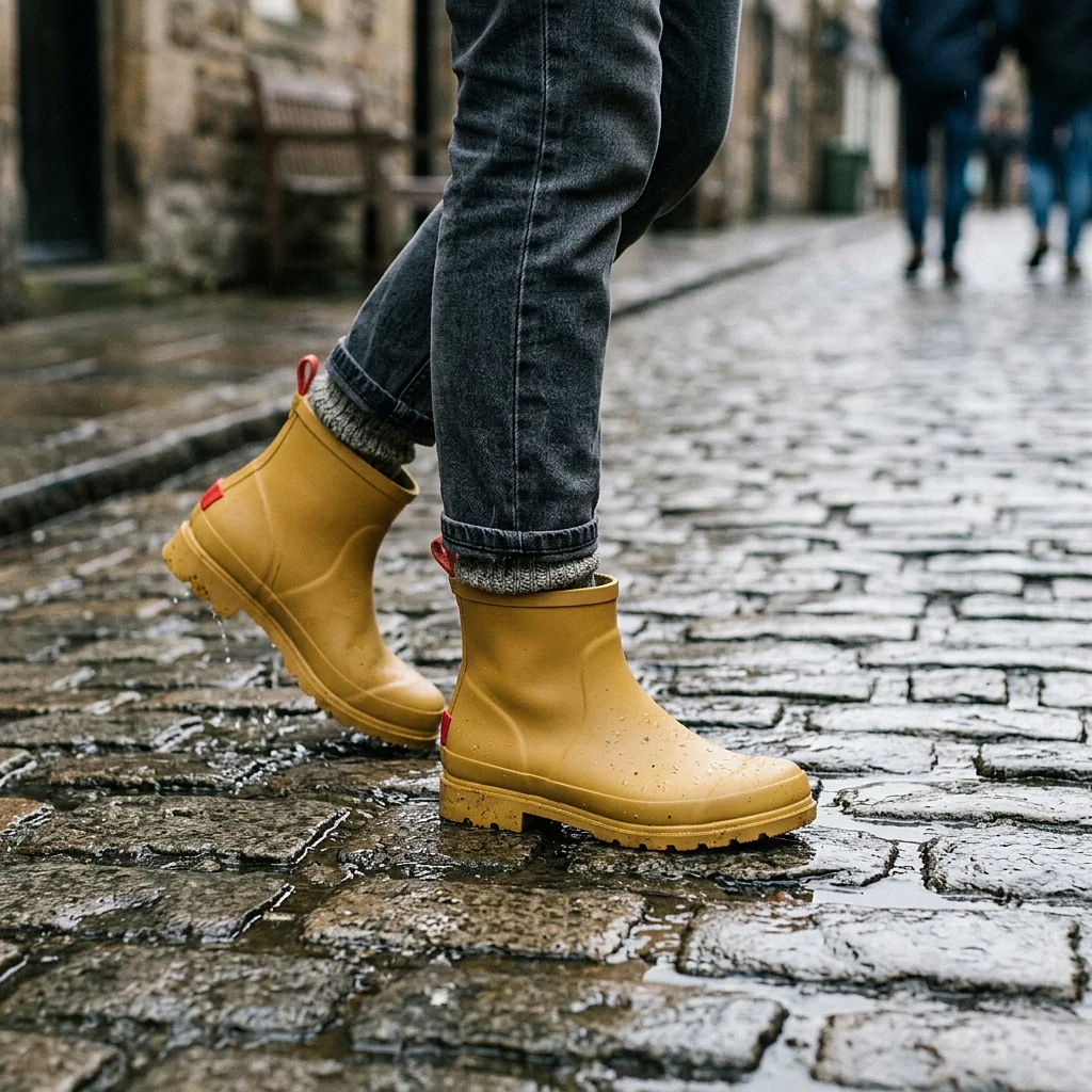 Rain in Yellow, being worn