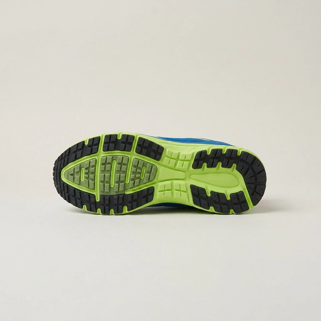 Stride in Blue / Lime, the outsole