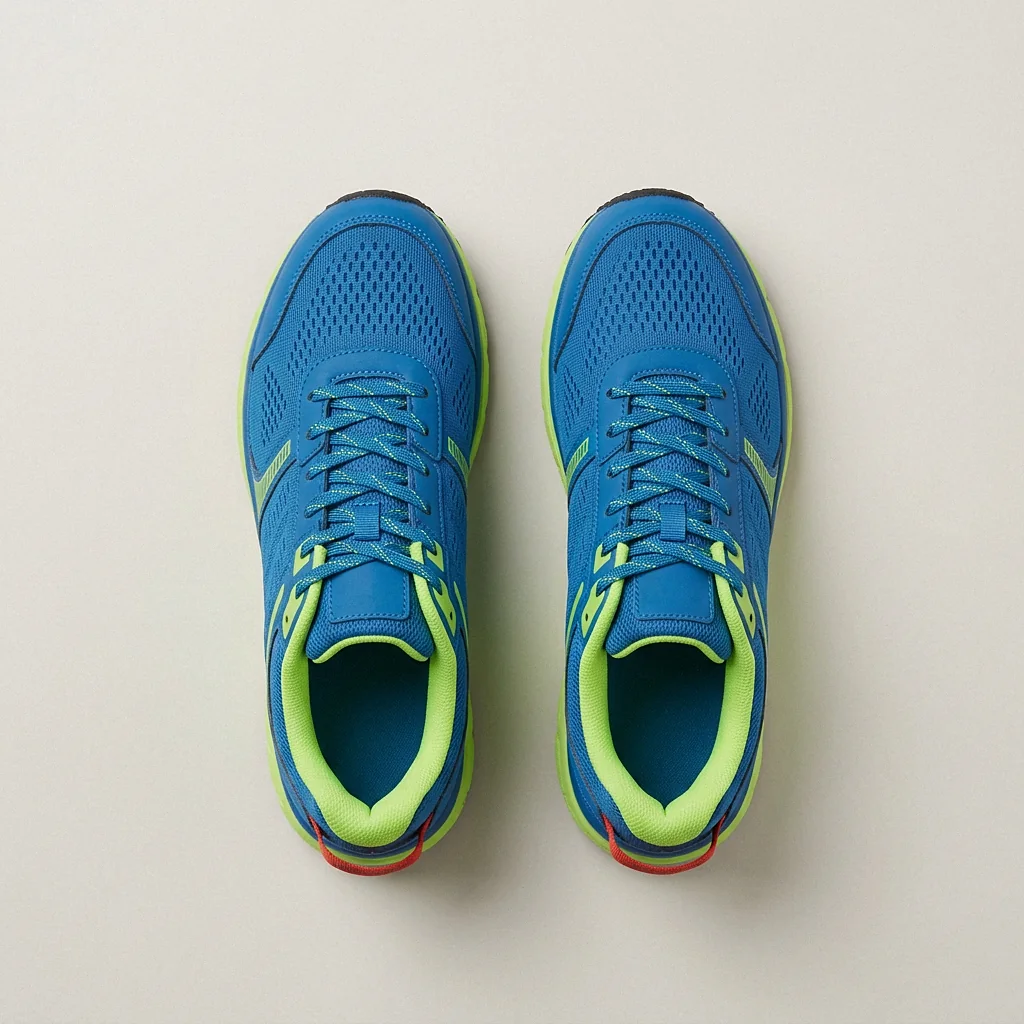 Stride in Blue / Lime, from above