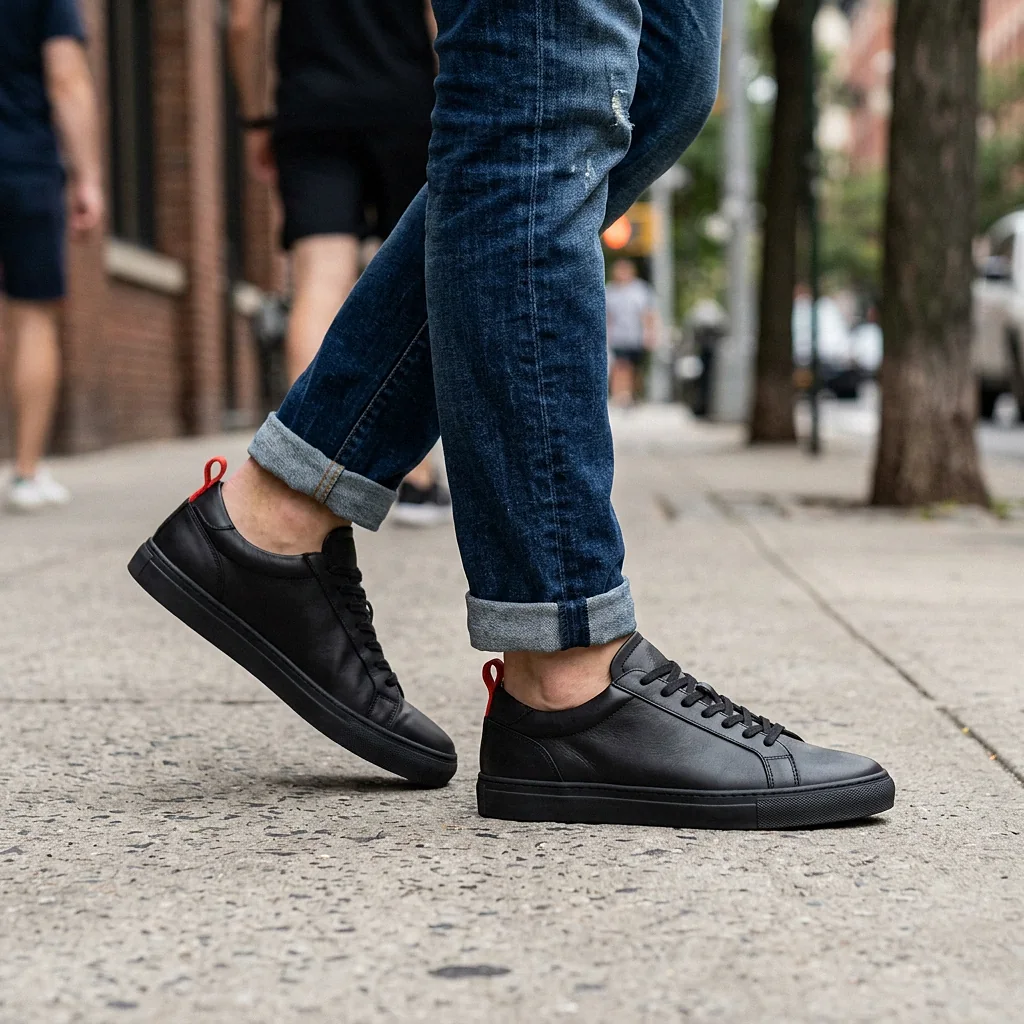 Studio in Black, being worn