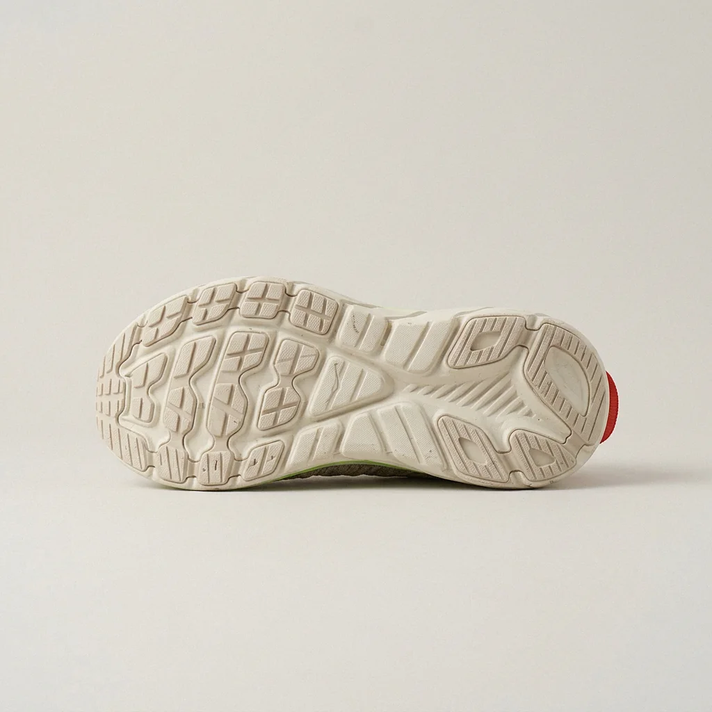 Tempo Knit in Sand / Lime, the outsole