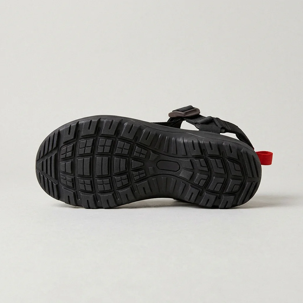 Trail Sandal in Black, the outsole